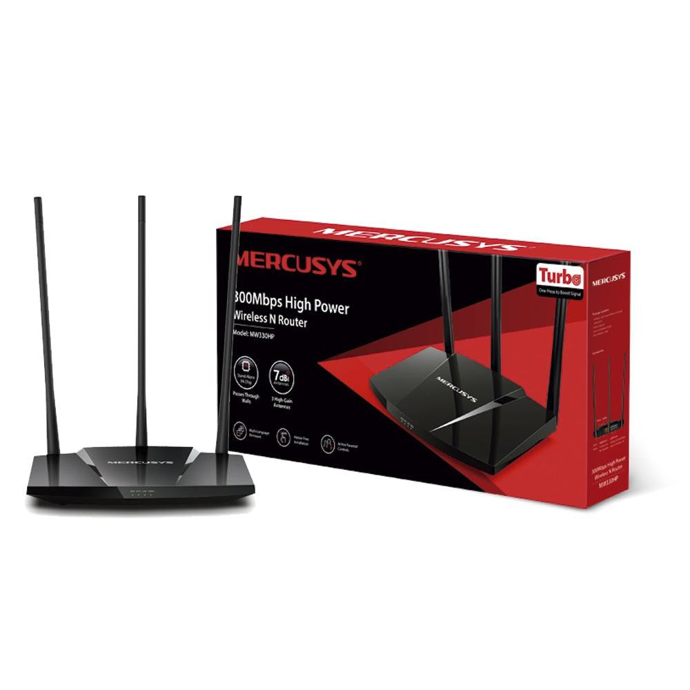 Router Mercusys MW330HP de Alta Potencia con 3 Antenas y Velocidad de hasta 300 Mbps