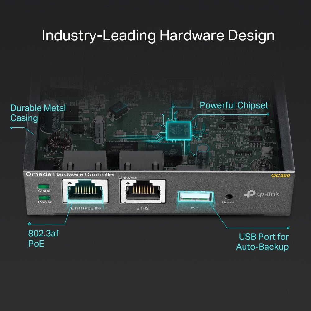 Controlador de Hardware TP-Link Omada OC200 con 2 Puertos Ethernet