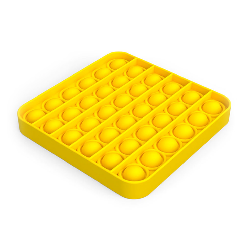 Juguete Antiestrés Pop Fidget Cuadrado Amarillo - POP-FID-005