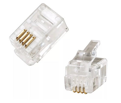 Pack de 100 Conectores RJ9 de Alta Calidad WIREPLUS