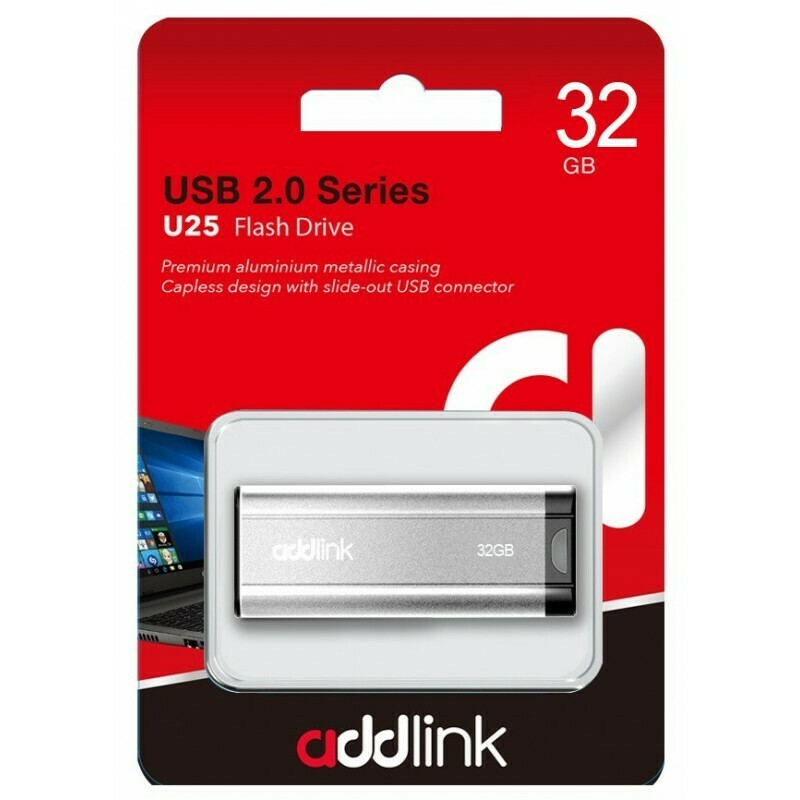 PenDrive Addlink U25 32Gb Usb 2.0 Plateado