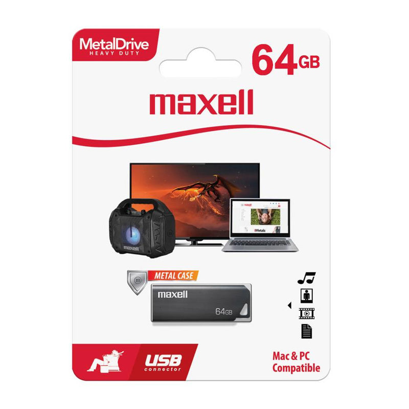 Pendrive Maxell USB Usbm-64 Usb Metal 64Gb