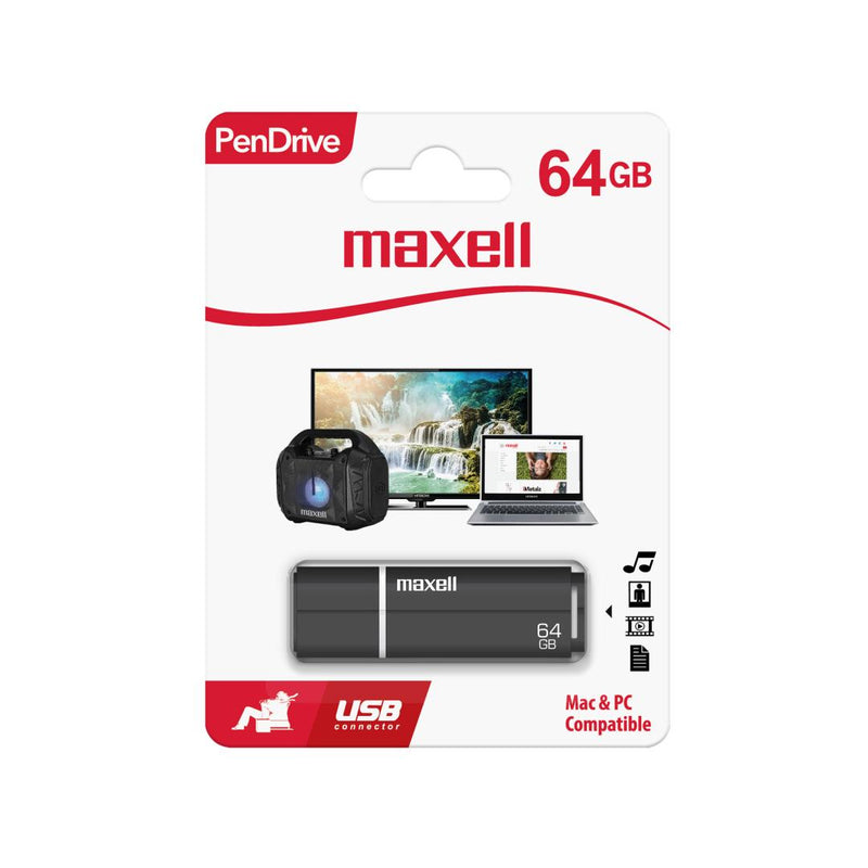 Pendrive Maxell USB Usbpd-64 Usb 64Gb Negro