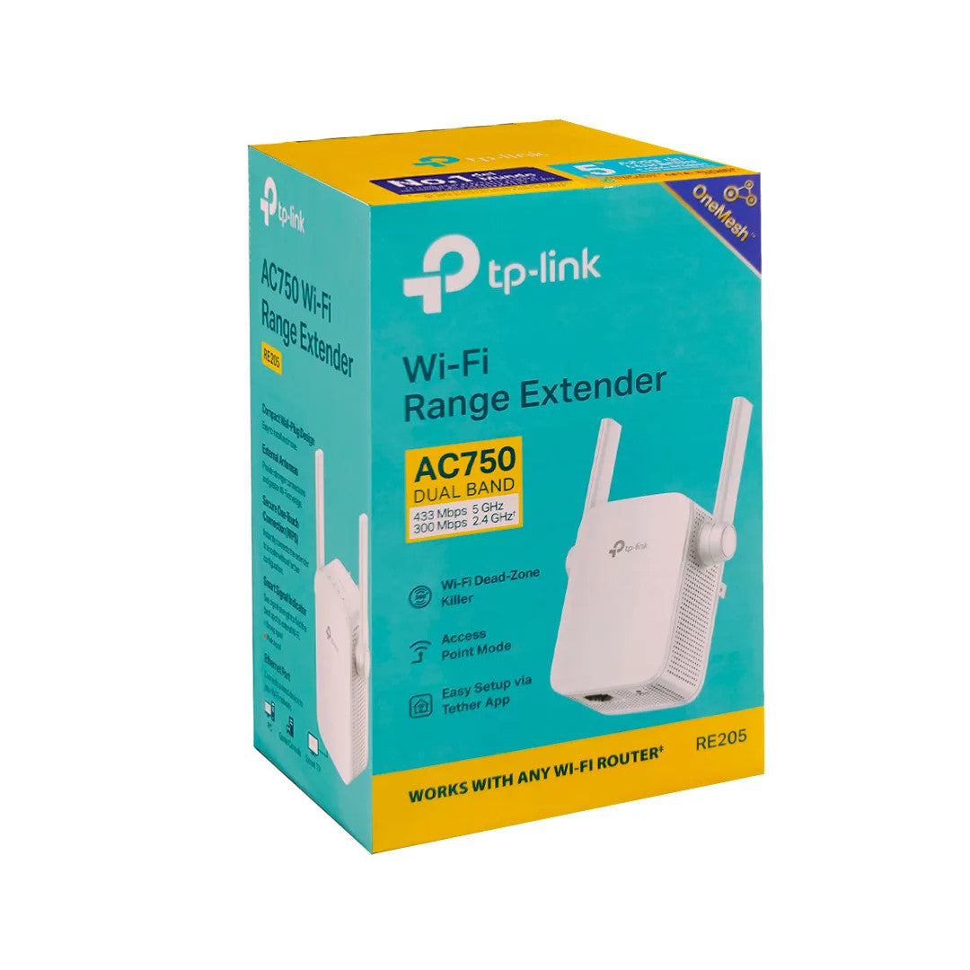 Amplificador de Señal Wi-Fi Doble Banda AC750 TP-Link RE205