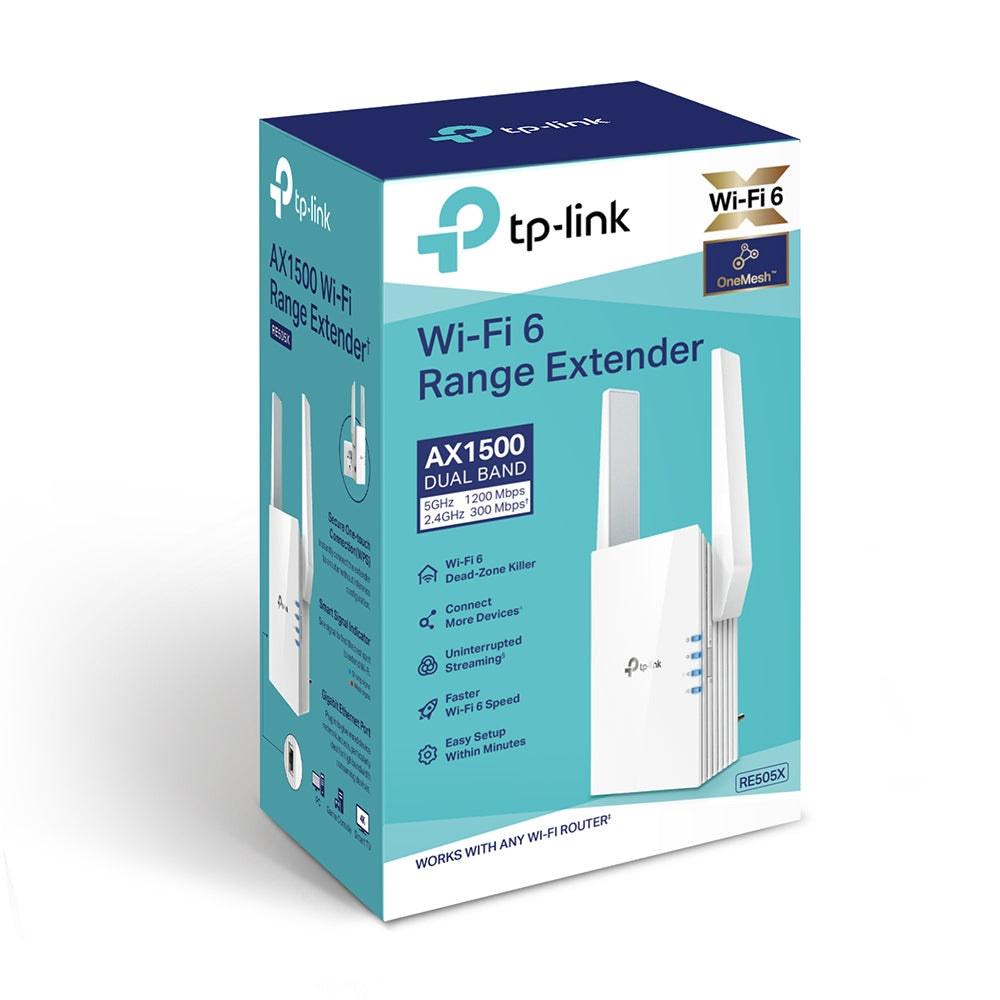 Repetidor WiFi Doble Banda TP-LINK RE505X con Tecnología Wi-Fi 6