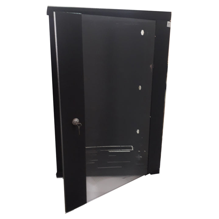 Rack Cerrado Metalnet 18U con Puerta de Vidrio Negra RGDC-1800