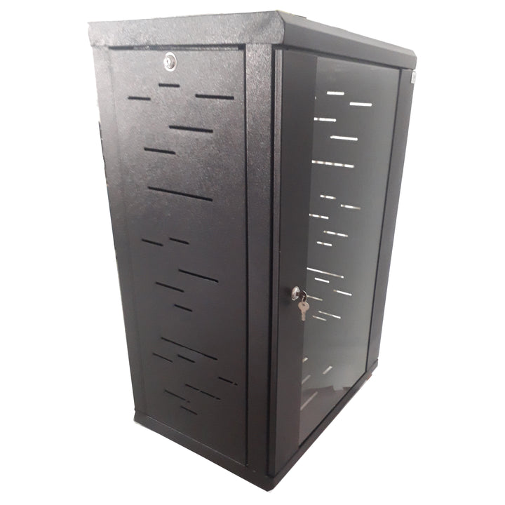 Rack Cerrado Metalnet 18U con Puerta de Vidrio Negra RGDC-1800