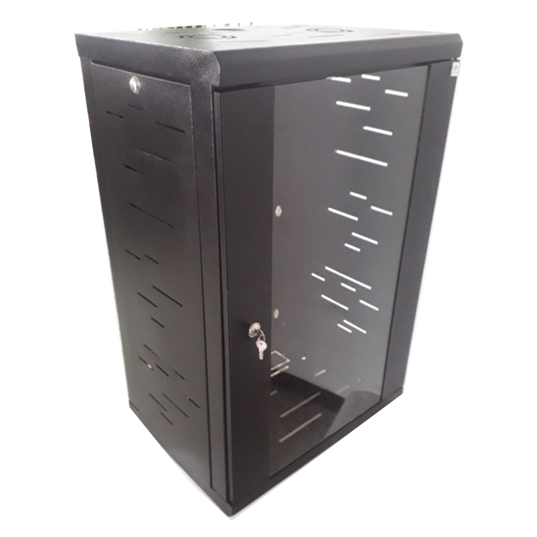 Rack Cerrado Metalnet 18U con Puerta de Vidrio Negra RGDC-1800