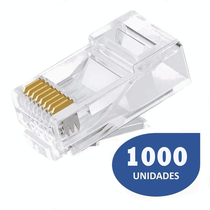 Conectores RJ45 Cat 6 - Kit de 1000 Unidades RJ45C6-1000