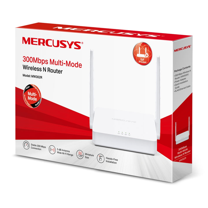 Router Mercusys MW302R 300 Mbps Multimodo con 2 Antenas: Conexiones Rápidas y Estables para tu Hogar