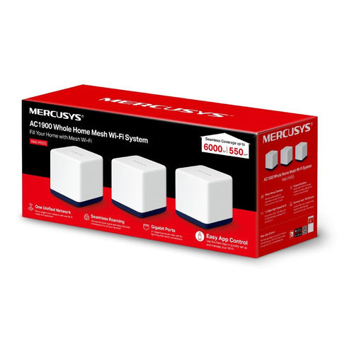 Router WiFi Mesh Mercusys Halo-H50G Pack de 3 para Conexión Total en el Hogar