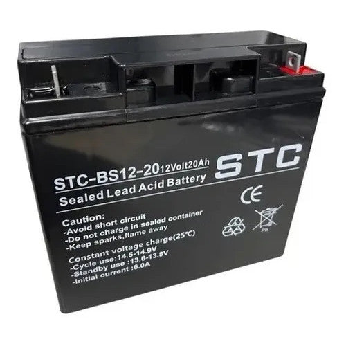 Bateria STC 12V 20 Ah para UPS, Cerco y centra de incendios
