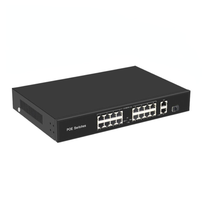 Switch STC 16 Puertos PoE Ethernet Rápido