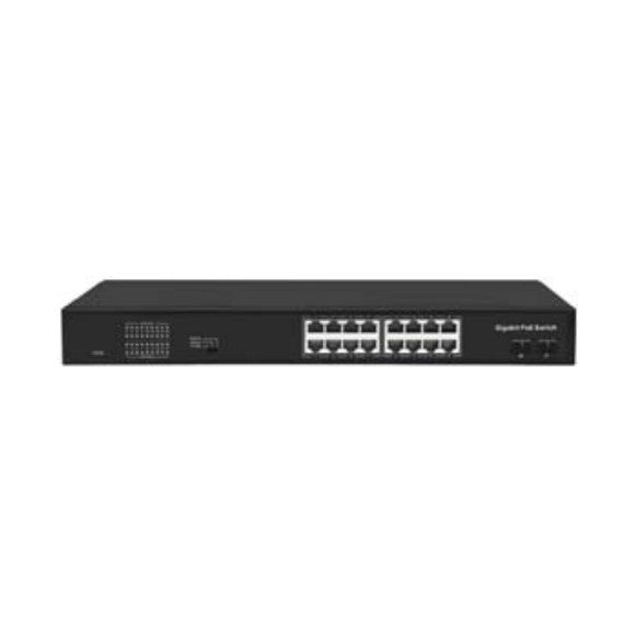 Switch PoE STC de 16 Puertos 10/100/1000 Mbps Gigabit STC-S0216P