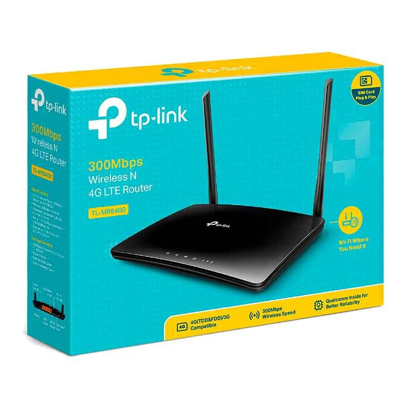 Router 4G LTE TP-Link con 2 Antenas y Velocidades de Hasta 300 Mbps