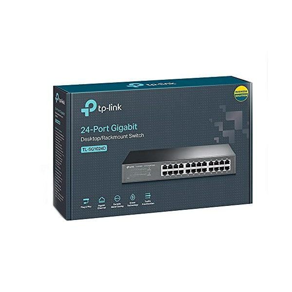 Switch TP-Link Rackmount de 24 Puertos 10/100 para Redes Empresariales