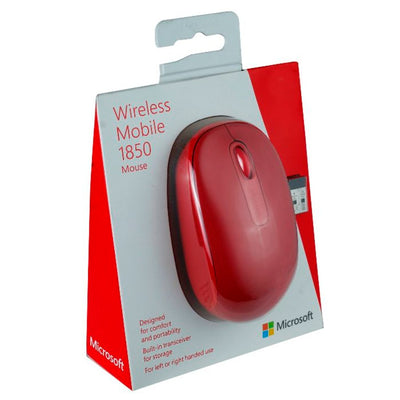 Mouse Inalambrico Microsoft 1850 Rojo