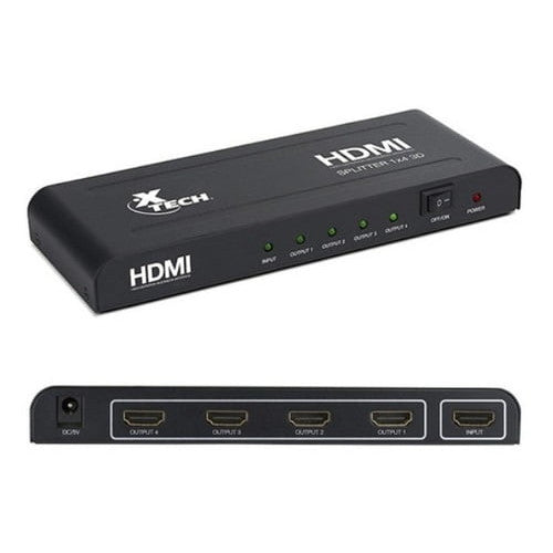 Divisor Amplificador HDMI 4 Puertos - Hub de Conexión para Múltiples Pantallas