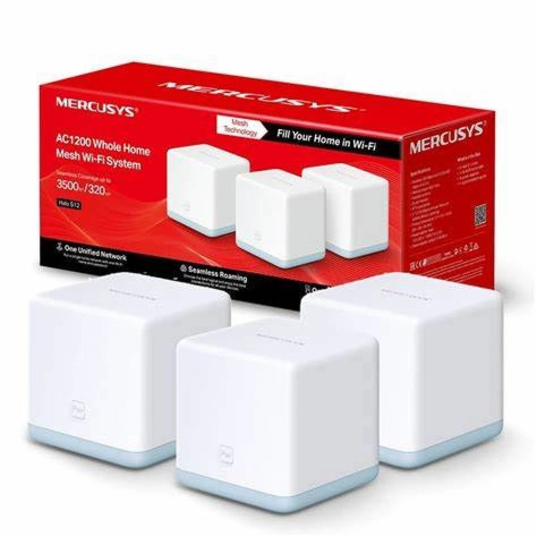 Sistema de Wi-Fi Malla Mercusys Halo S12 (Pack de 3)