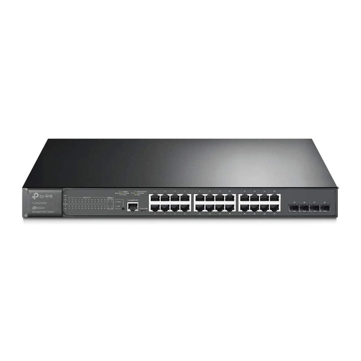 Switch TP-Link Gigabit PoE Gestionable de 24 Puertos con 4 Ranuras SFP